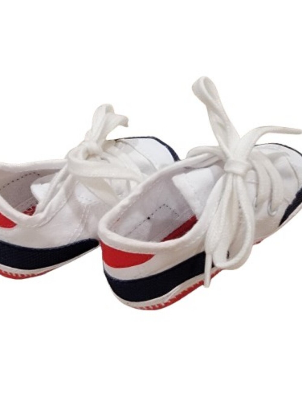 Infant Baby Boy Tennis Shoes Newborn Sneakers Red White Blue Ties Patriotic